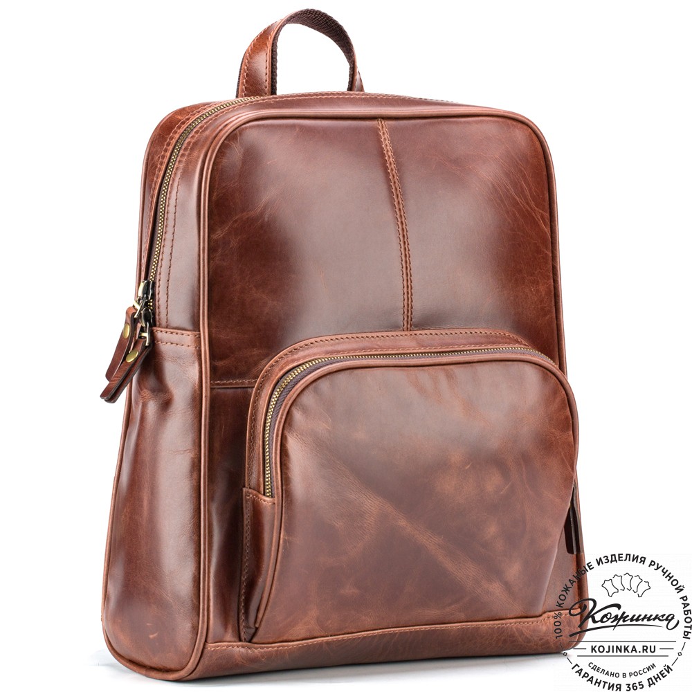 Кожаный рюкзак "Пандора" (коричневый воск)