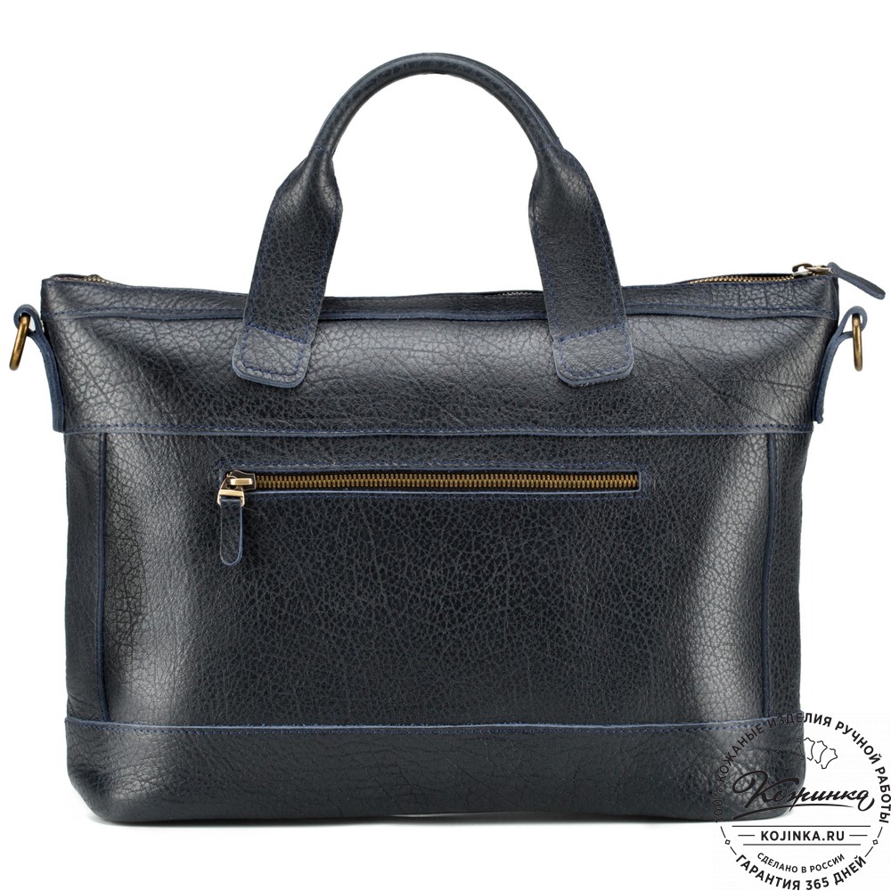 Женская кожаная сумка "Эльза" (синяя)