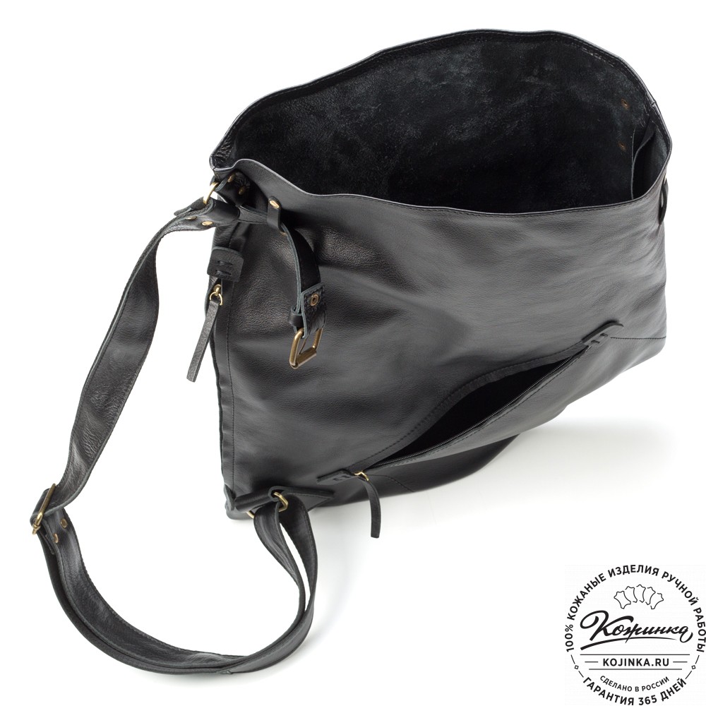 Кожаный рюкзак "Селена" (чёрный)
