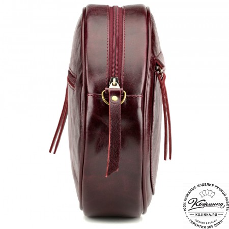 Женская кожаная сумка "Дарья" (бордовая)