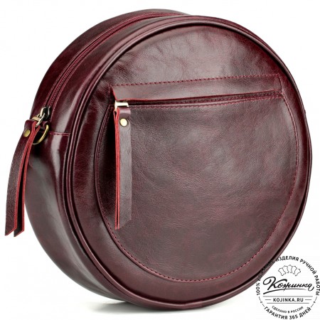 Женская кожаная сумка "Дарья" (бордовая)