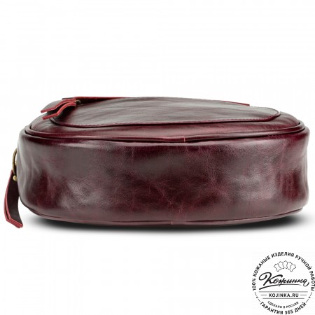 Женская кожаная сумка "Дарья" (бордовая)