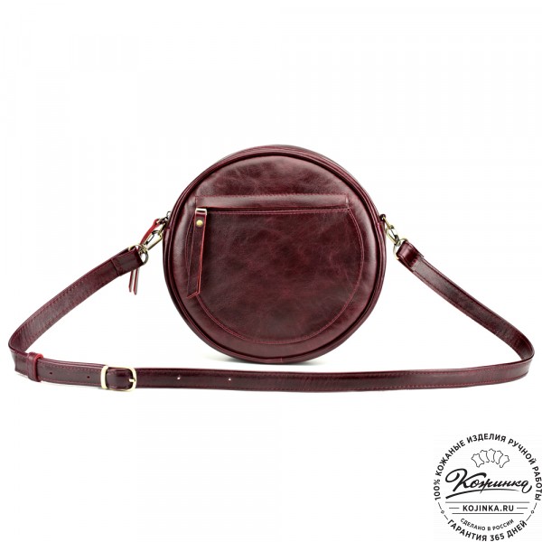 Женская кожаная сумка "Дарья" (бордовая). фото 1