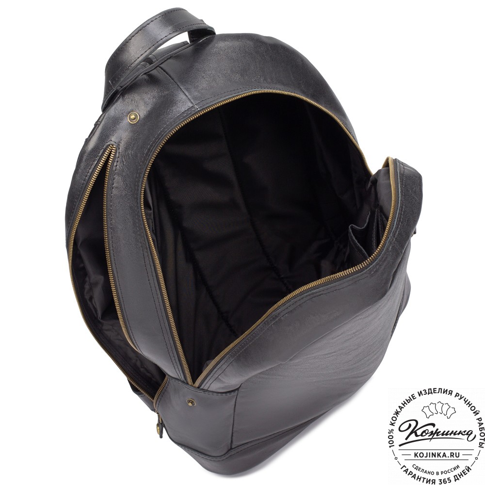 Кожаный рюкзак "Дрезден" (чёрный)