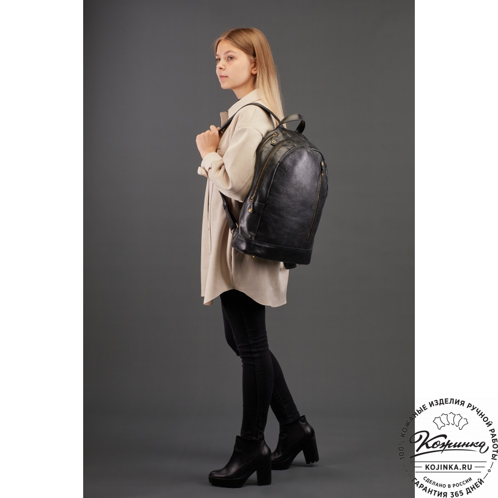 Кожаный рюкзак "Дрезден" (бордовый антик)