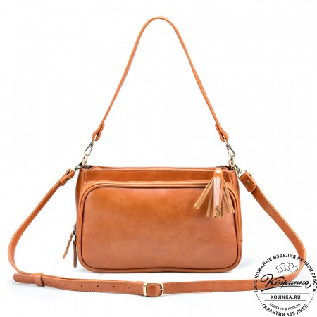 Женская кожаная сумка "Эмма" (рыжая)