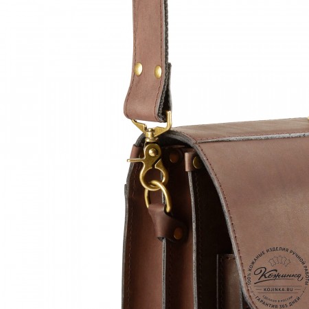 Кожаный портфель "Герман" (тёмно-коричневый)