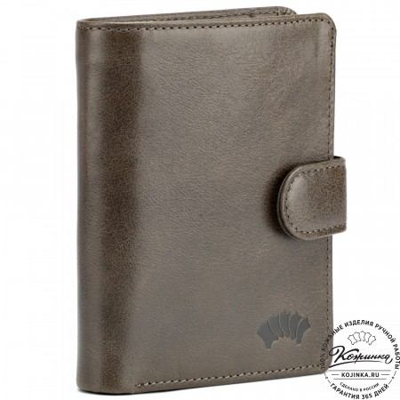 Кожаное портмоне "Пушкин" (оливковое)