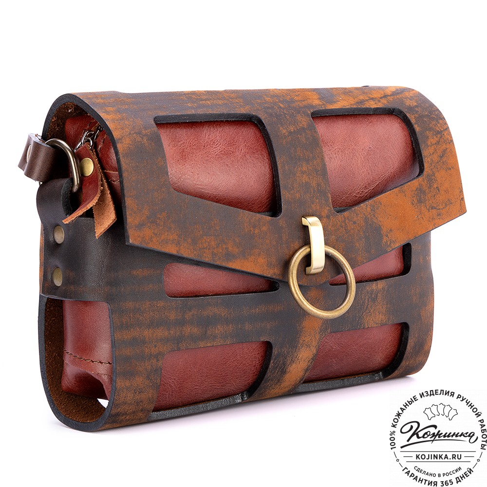 Женская кожаная сумка "Кортни" (старение)