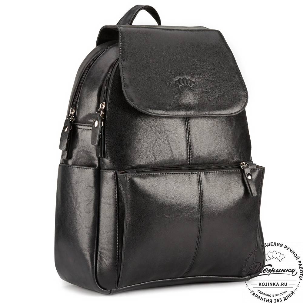 Кожаный рюкзак "Дафна" (чёрный)