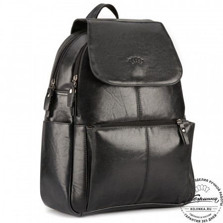 Кожаный рюкзак "Дафна" (чёрный)