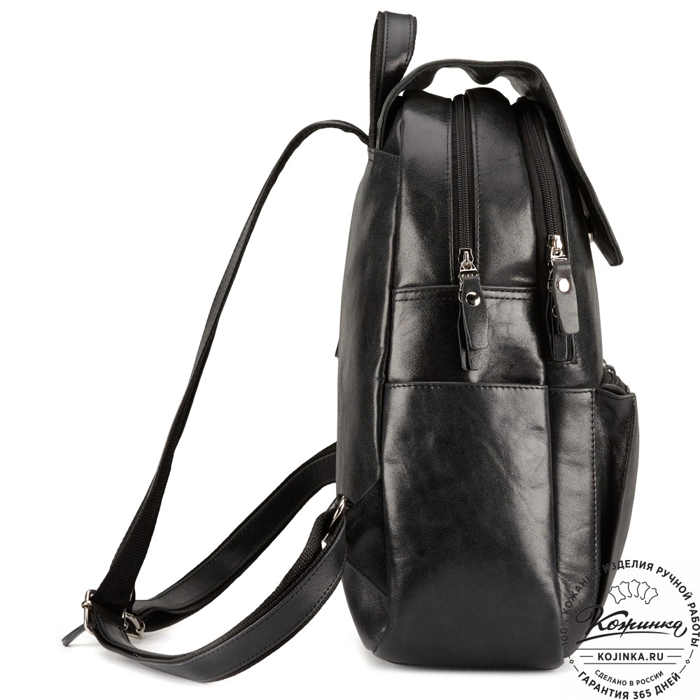 Кожаный рюкзак "Дафна" (чёрный)