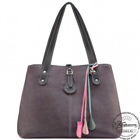 Женская кожаная сумка "Энни New" (сирень) 