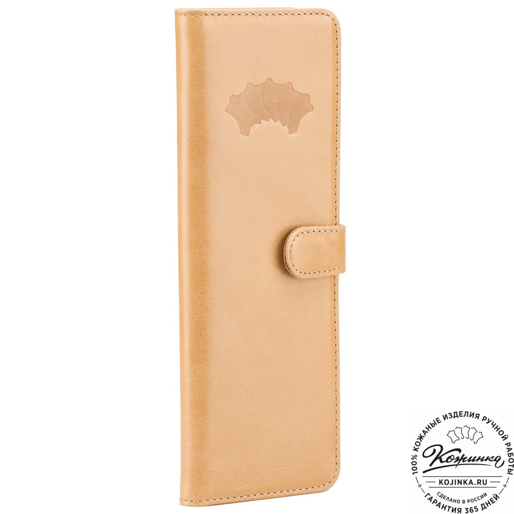 Кожаная визитница Токио (бежевая)