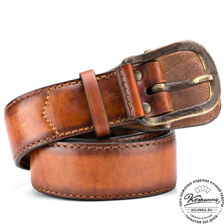 Кожаный ремень "Мормонт" (коричневый)