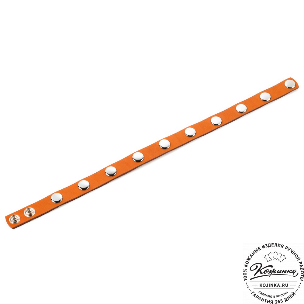 Кожаный браслет "Вегард" (рыжий)