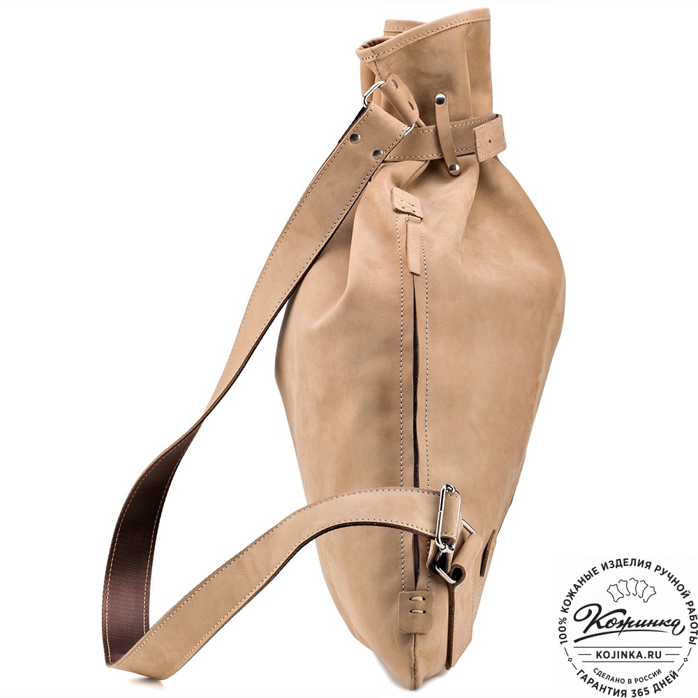 Кожаный рюкзак "Селена" (бежевый нубук)