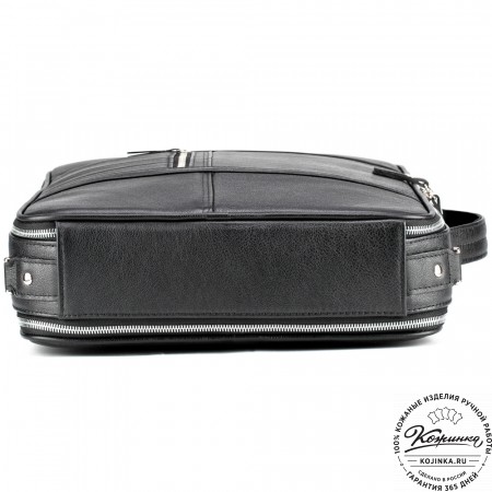 Кожаный рюкзак-сумка "Лесснер" (черный)