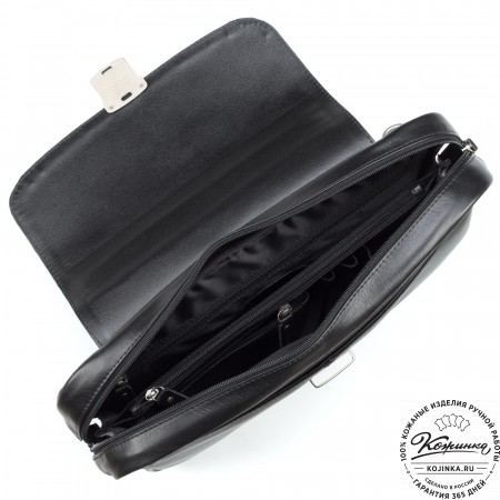 Кожаный портфель "Эдгар" (черный)