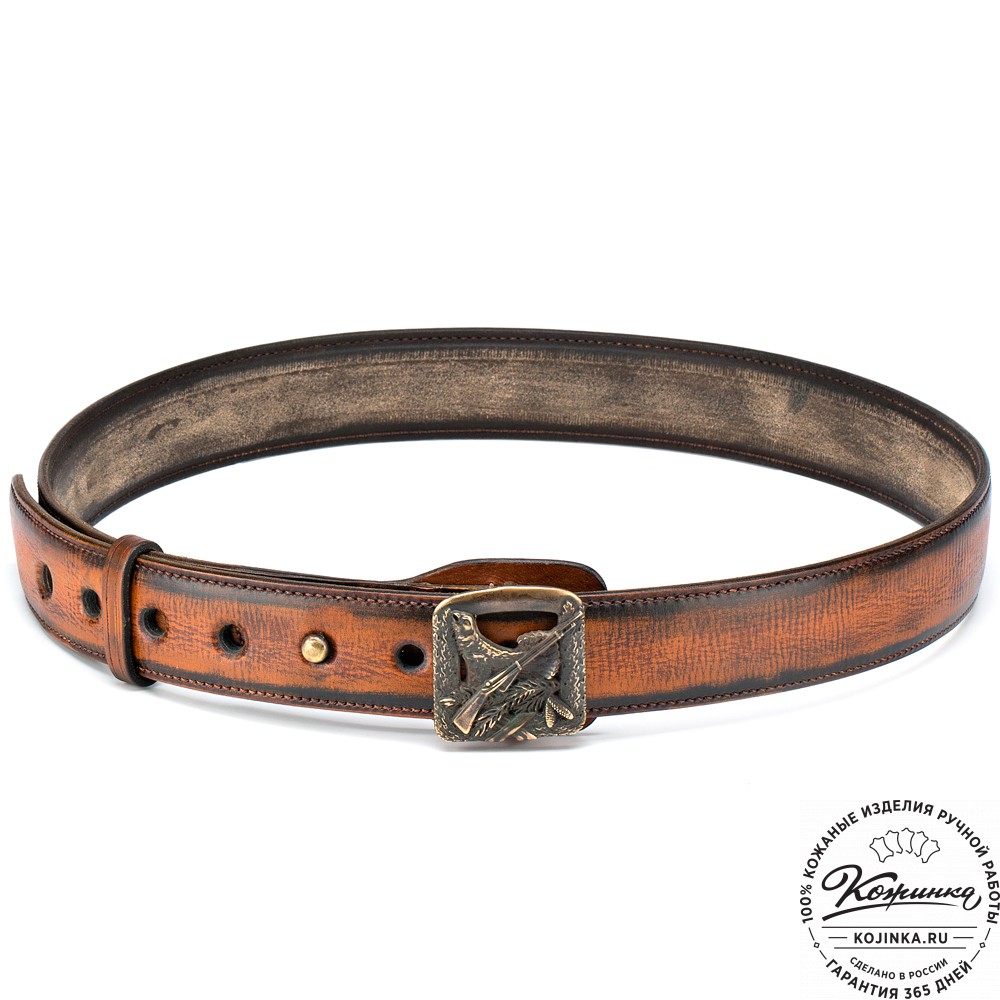 Кожаный ремень "Форестер"  (коричневый)