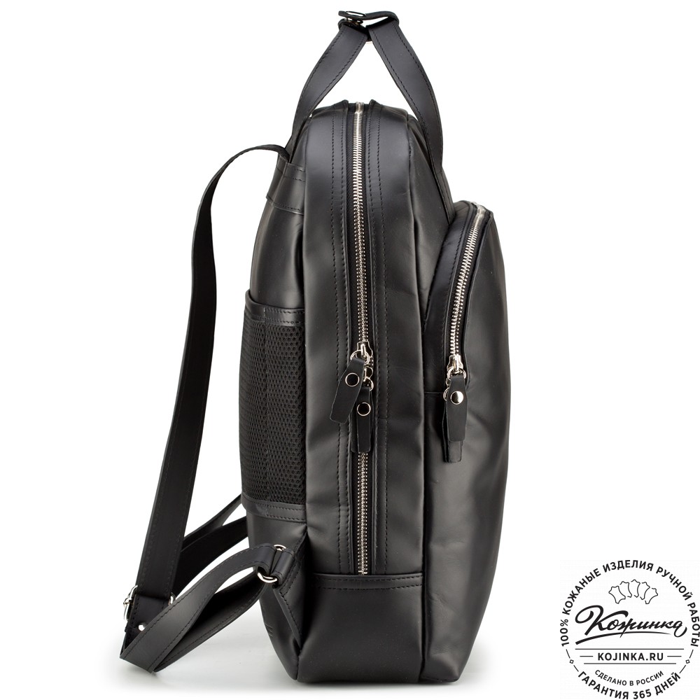 Кожаный рюкзак "Артур" (чёрный)