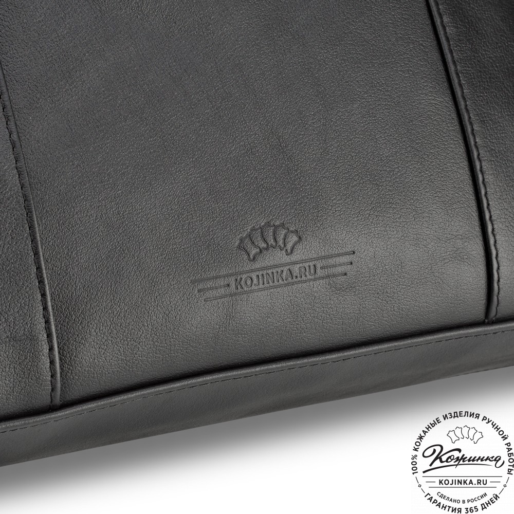 Кожаная сумка "Крюгер" (чёрная)