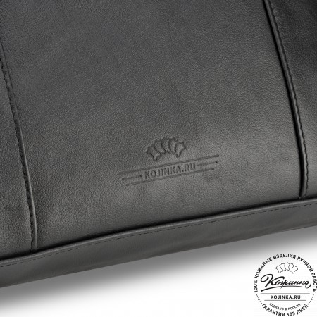 Кожаная сумка "Крюгер" (чёрная)