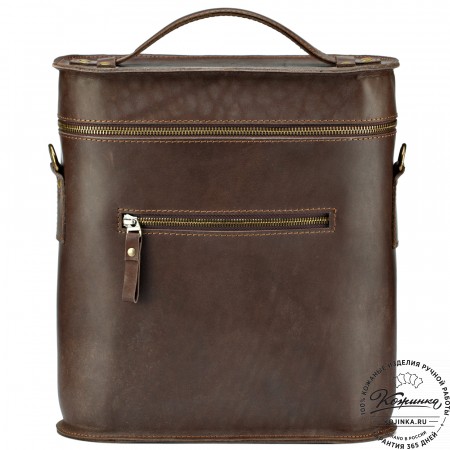 Кожаная сумка "Тимати" (коричневая)