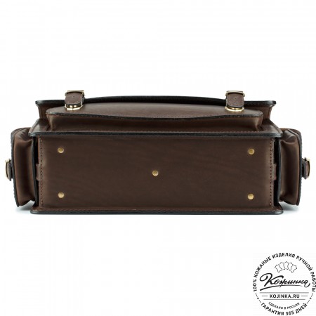 Кожаный портфель "Трансформер" (тёмно-коричневый)