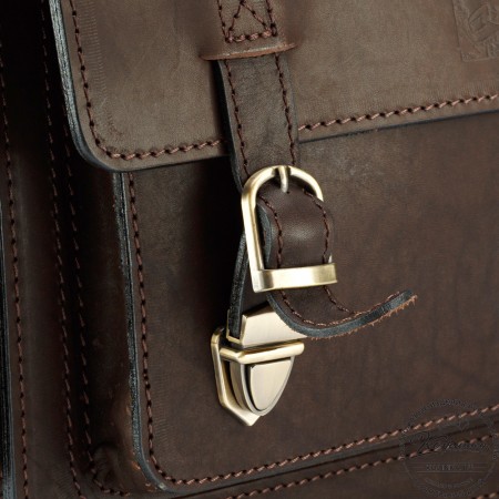 Кожаный портфель "Трансформер" (тёмно-коричневый)