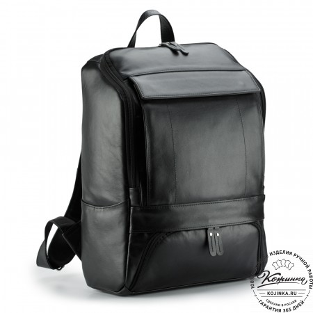 Кожаный рюкзак "Вена" (чёрный)