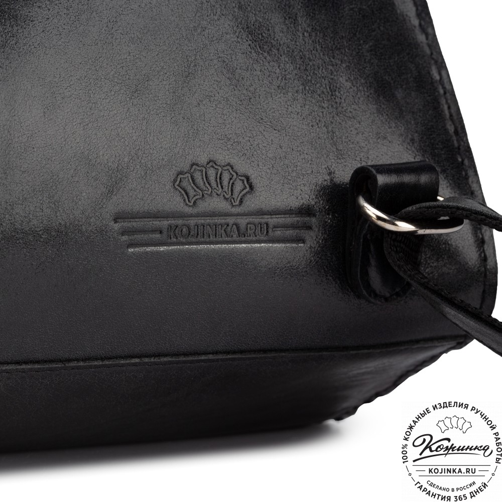 Женский кожаный рюкзак "Скарлетт" (чёрный)