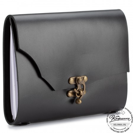 Кожаный ежедневник  "Квентин" (чёрный)