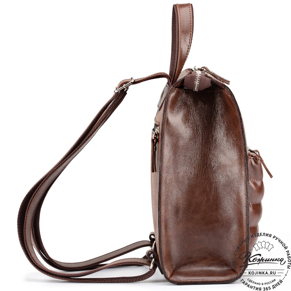 Женский кожаный рюкзак "Скарлетт" (коричневый)
