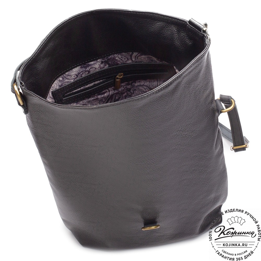 Кожаная сумка "Верона" (чёрная)