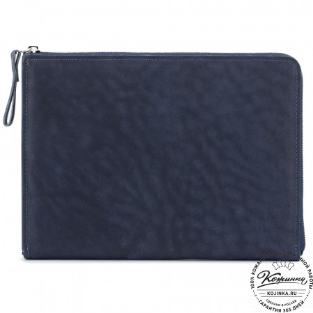 Кожаная папка для документов "Кейптаун" (синий крейзи)