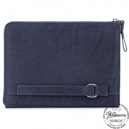 Кожаная папка для документов "Кейптаун" (синий крейзи)