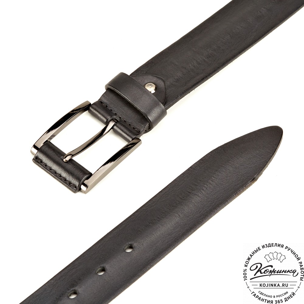 Кожаный ремень "Форсайт" (чёрный)