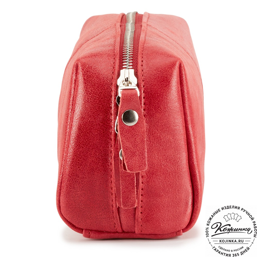 Кожаный несессер "Гремлин" (красный)