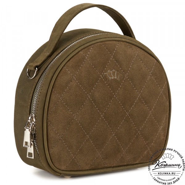 Женская кожаная сумка "Селин" (хаки). фото 1