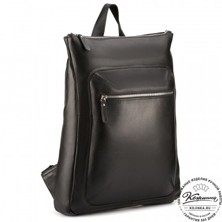 Кожаный рюкзак "Верса" (чёрный) 