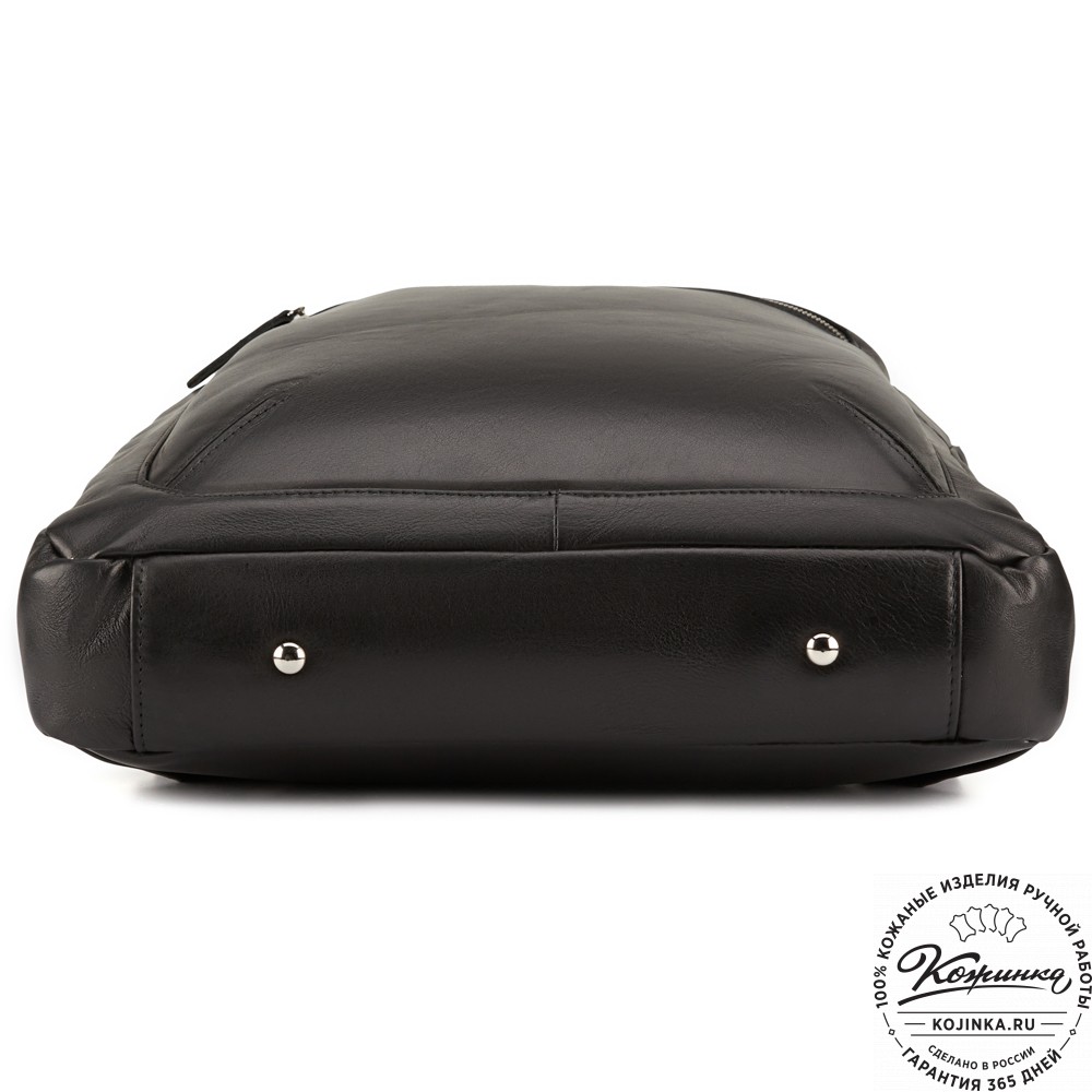 Кожаный рюкзак "Верса" (чёрный) 
