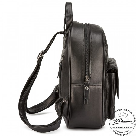 Женский кожаный рюкзак "Гермиона" (чёрный)
