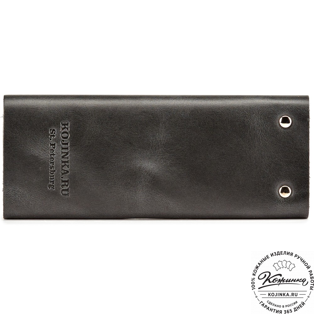 Кожаная ключница "Кипр" (чёрная)