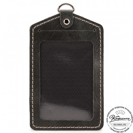 Кожаный бейдж "Польша" (черный)