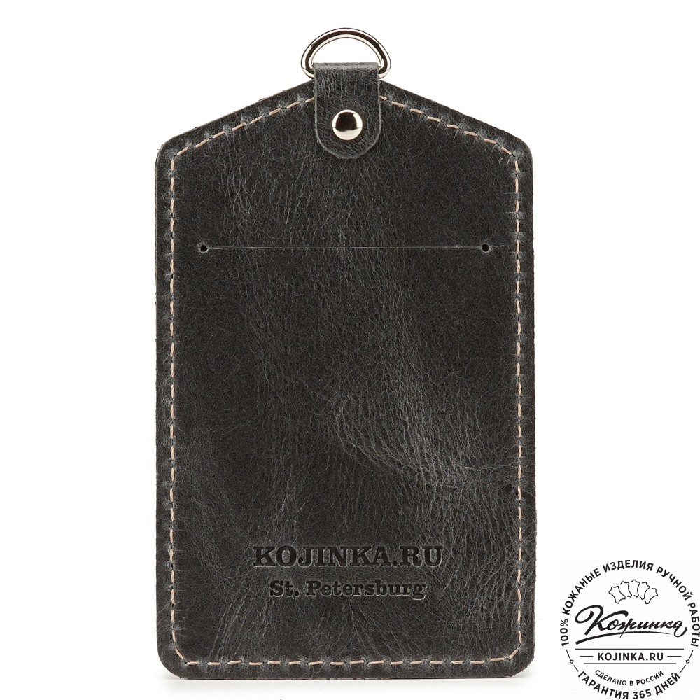 Кожаный бейдж "Польша" (черный)