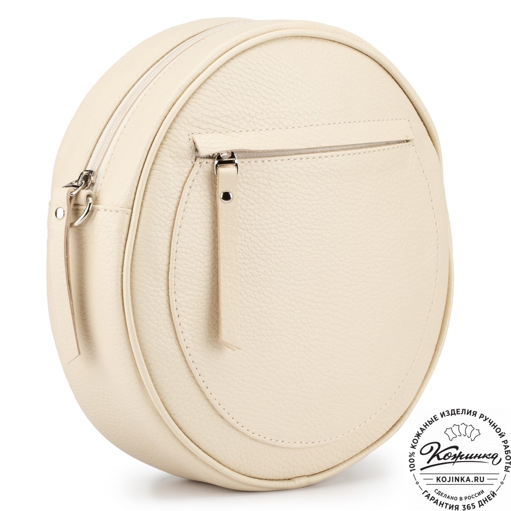 Женская кожаная сумка "Дарья" (бежевая)