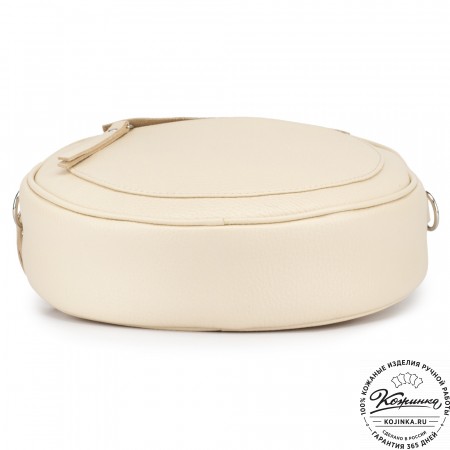 Женская кожаная сумка "Дарья" (бежевая)