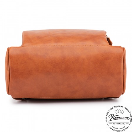 Кожаный рюкзак "Пандора" (рыжая гладкая кожа)