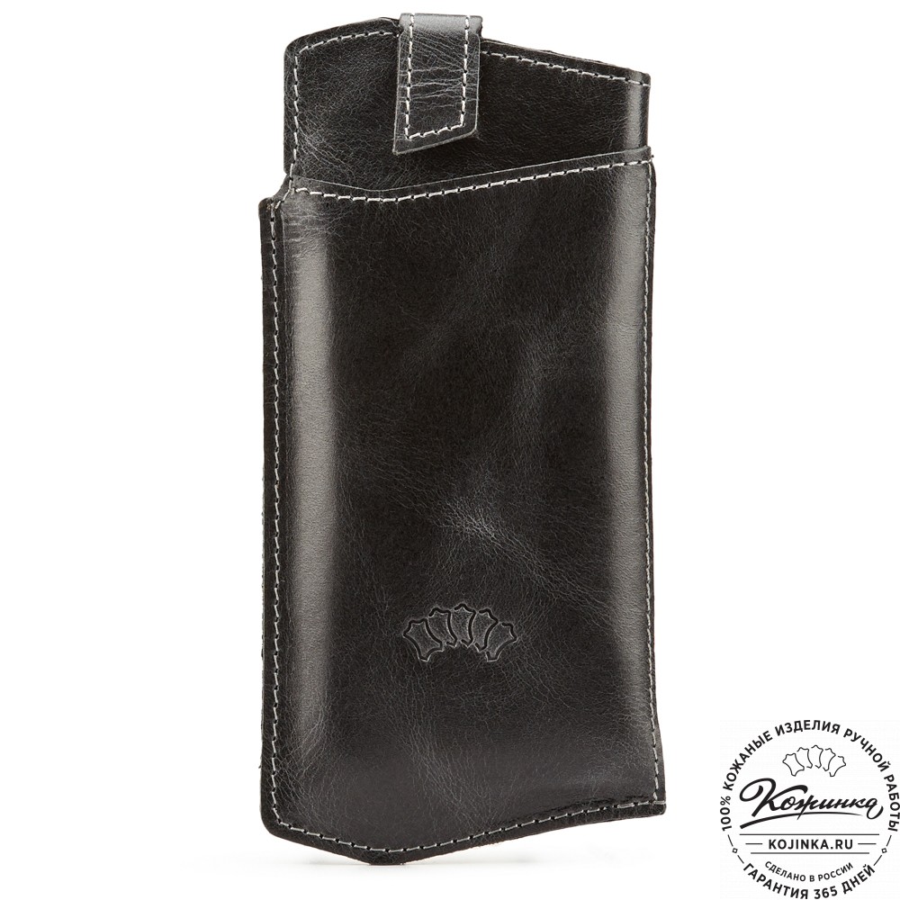 Кожаный футляр для очков "Египет" (чёрный)
